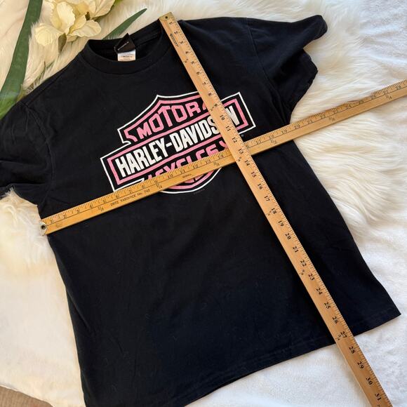 Harley Davidson Pink Logo Texas Sunset Graphic Corpus Christi Tee Black Large - Picture 6 of 7